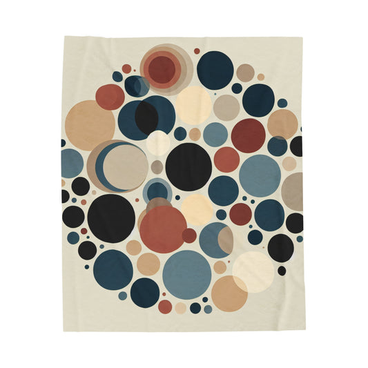 "Cercles entrelacés : une approche minimaliste" - Le style minimalisme de la couverture en peluche Alien Velveteen