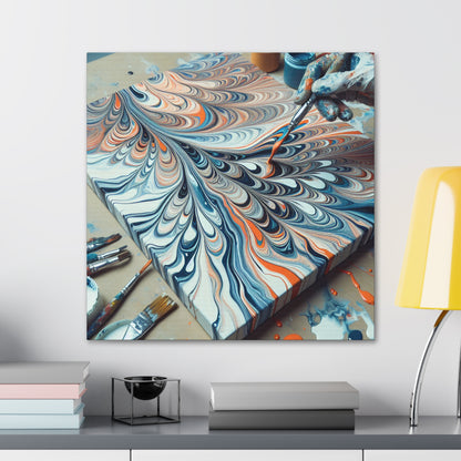 "Tilting the Canvas: Acrylic Pouring Exploration" - The Alien Canva Acrylic Pouring Style