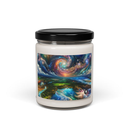 "Galactic Patchwork: A Surreal Landscape" - The Alien Scented Soy Candle 9oz