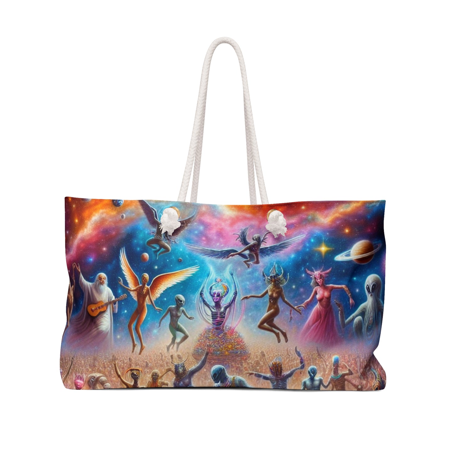 "Interstellar Rave: Embracing Cosmic Unity" - The Alien Weekender Bag