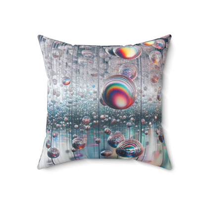 "Ephemeral Embrace: A Timeless Installation"- The Alien Spun Polyester Square Pillow Installation Art