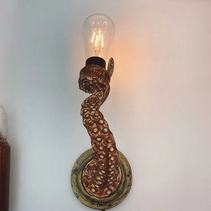 Applique murale tentacule à lumière électrique rétro poulpe, lampe pour la décoration de la maison