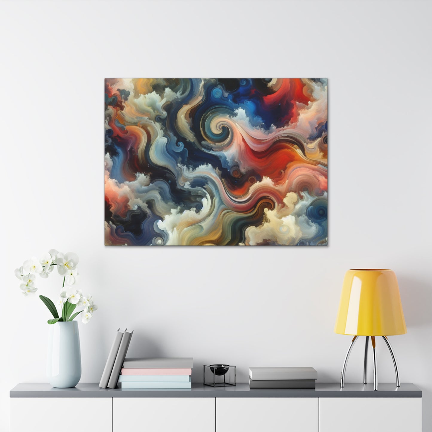 "Chaotic Balance: A Universe of Color" - The Alien Canva Abstract Art Style