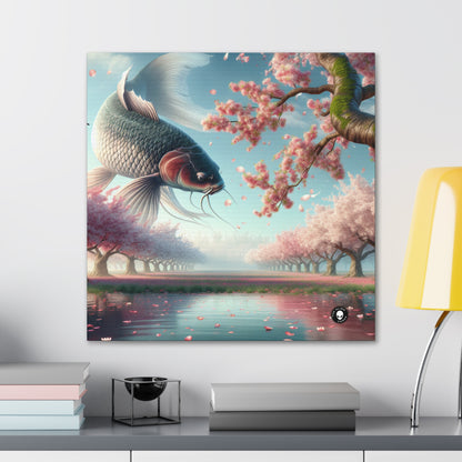 "Koi Fish in Cherry Blossoms: Beauty of Nature" - The Alien Canva