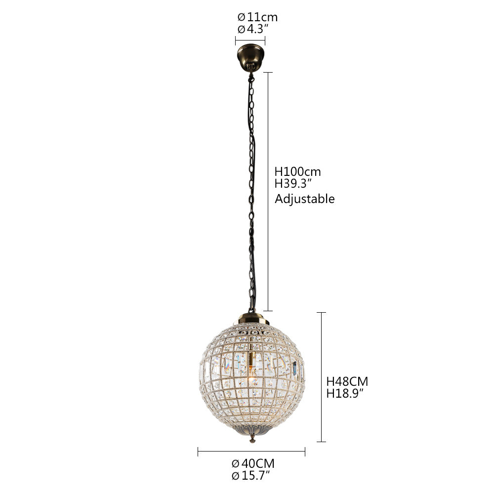 Home Apartment Living Room B & B Ball Crystal Lamp