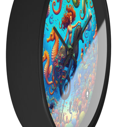 "Seahorse Serenade: A Magical Underwater Journey" - The Alien Wall Clock