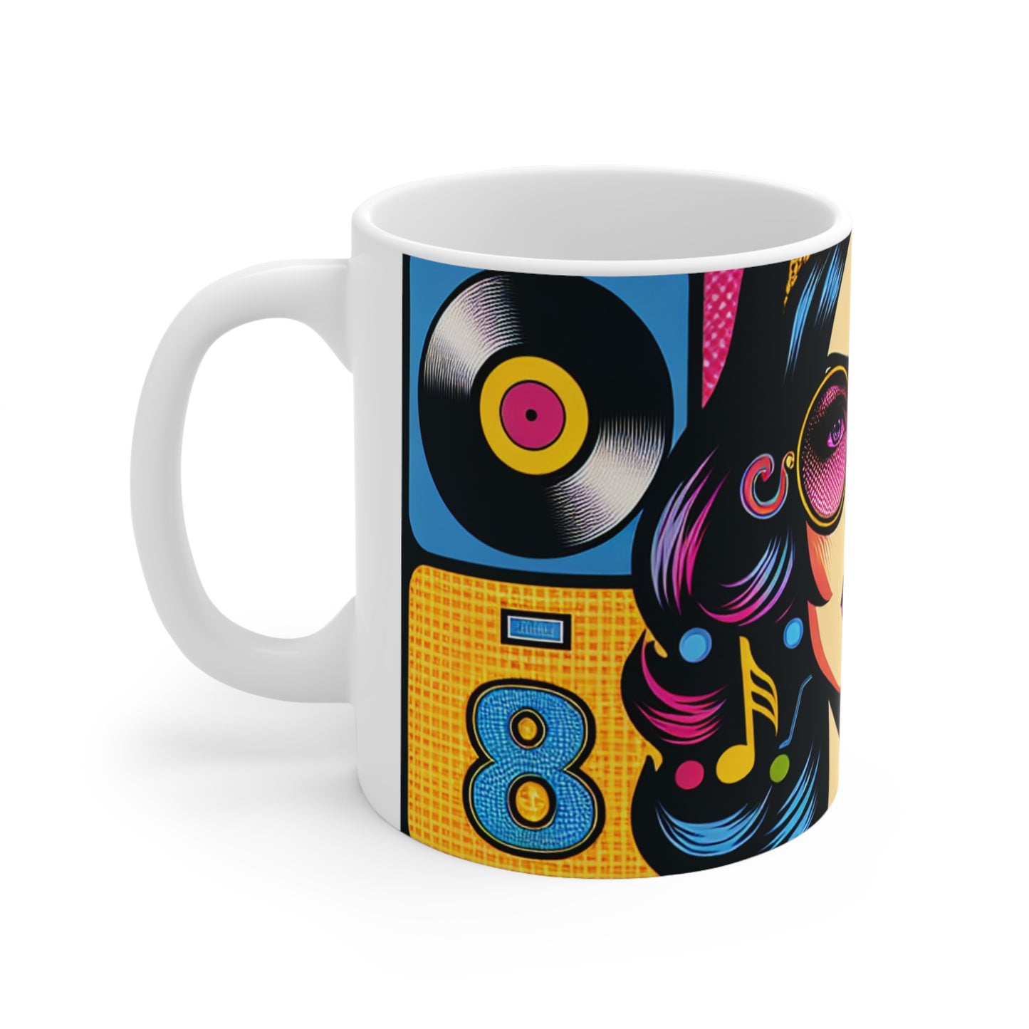 "Celebrando la iconografía pop: un retrato retrospectivo" - Taza de cerámica The Alien 11oz Pop Art