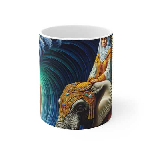 "The Wondrous Ride" - The Alien Ceramic Mug 11oz Surrealism Style