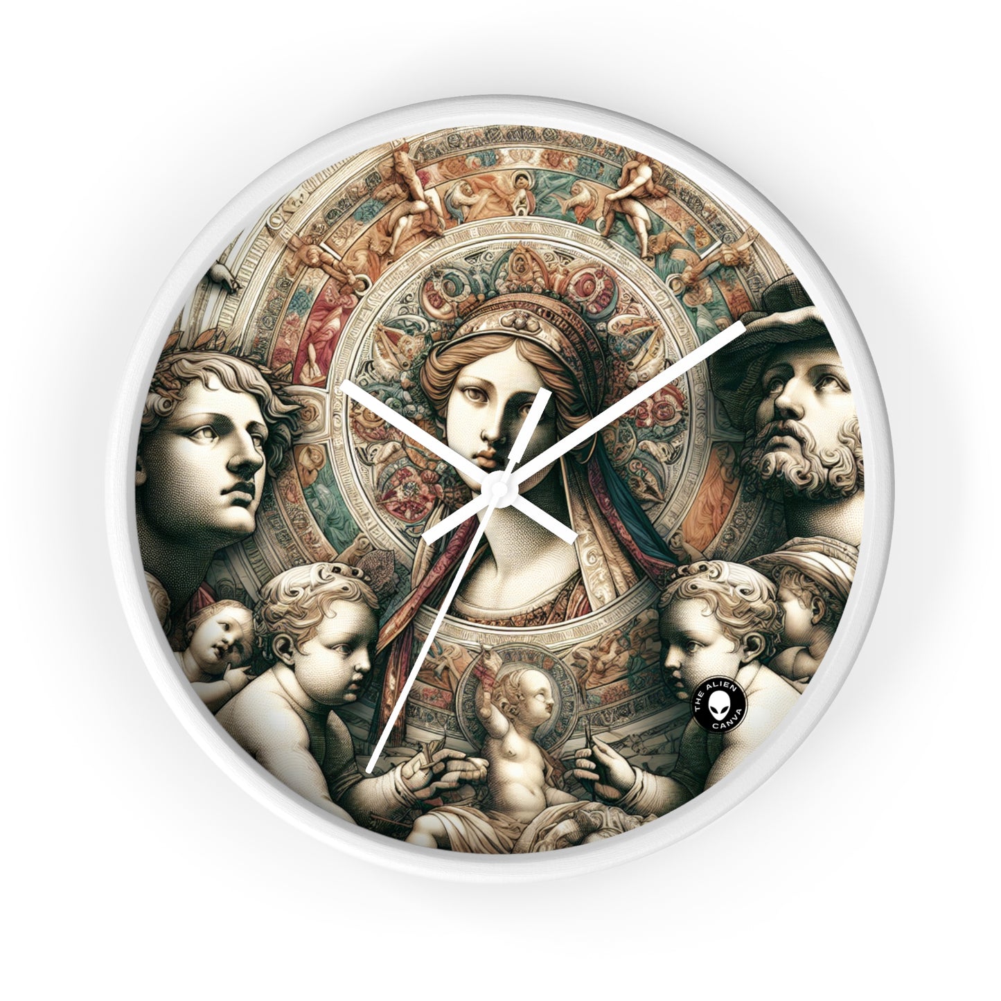 "Banquet mystique : une fantaisie de la Renaissance" - L'horloge murale extraterrestre Renaissance