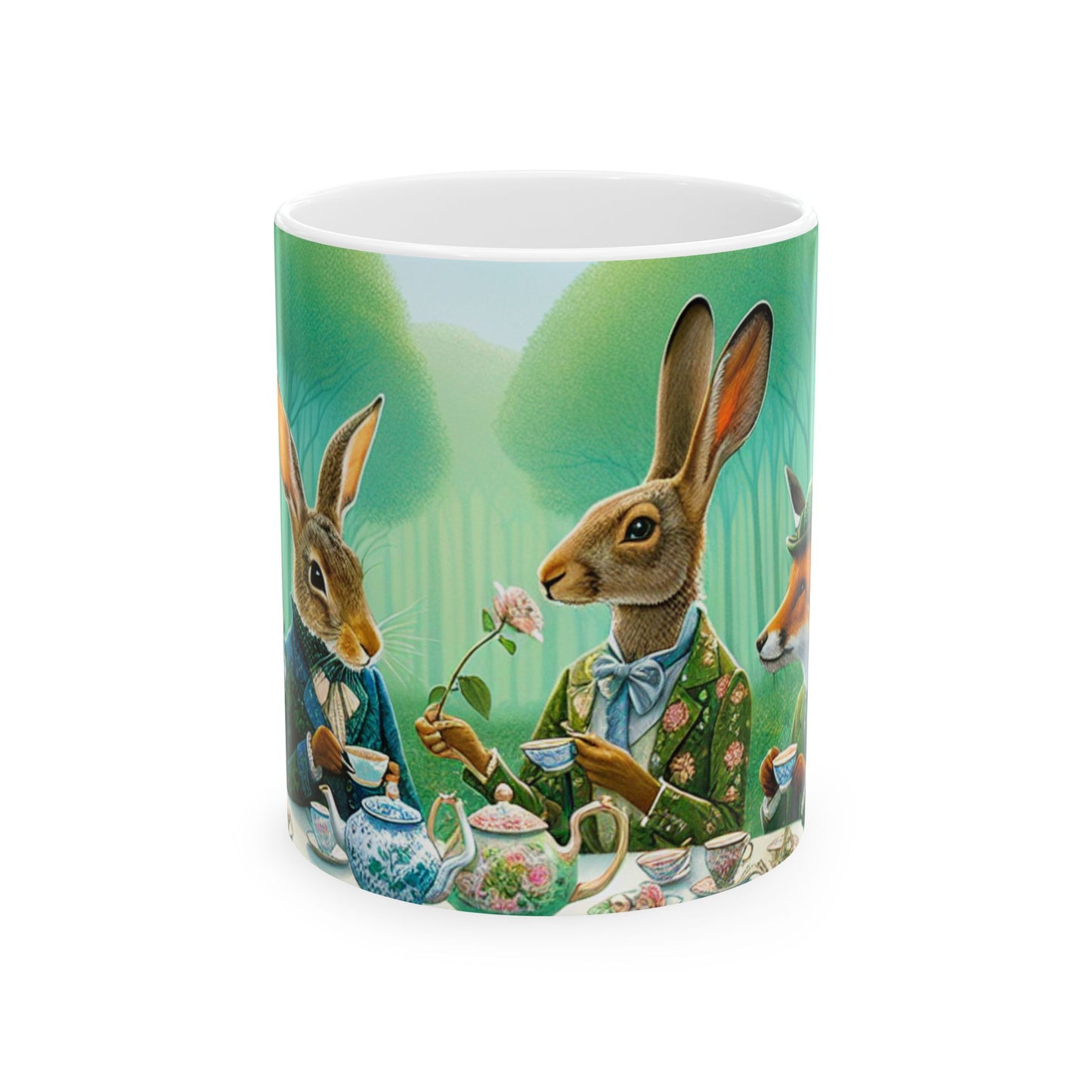 "Té encantado en el bosque" - Taza de cerámica alienígena de 11 oz