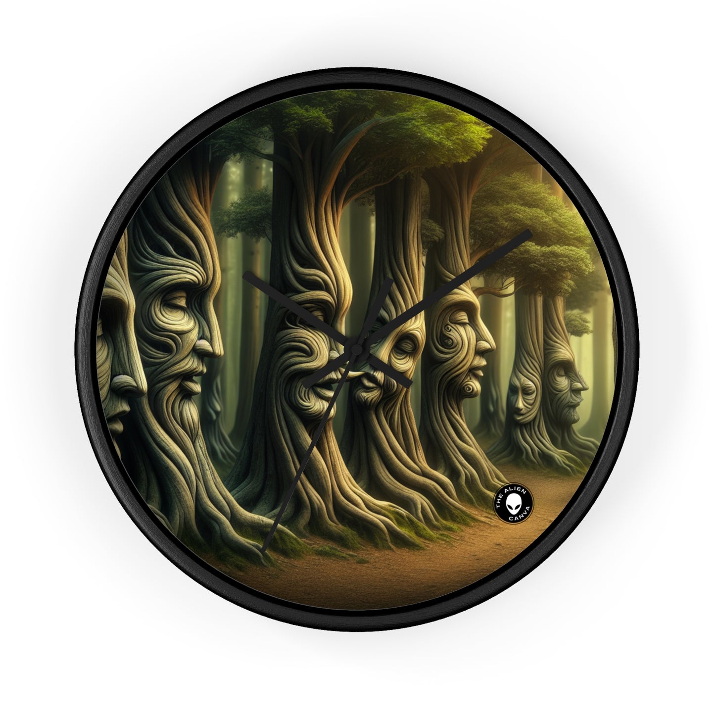 "Whispering Trees: Secrets of the Mystic Forest" - The Alien Wall Clock