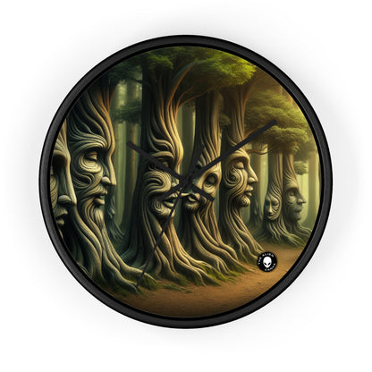 « Whispering Trees : Secrets de la forêt mystique » – L'horloge murale extraterrestre