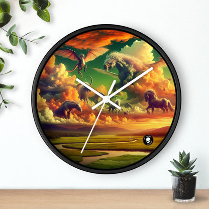 "Skyborne Realms" - The Alien Wall Clock