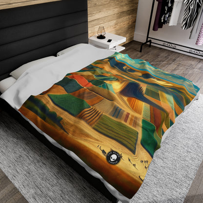 "Forest Mandala: Nature's Harmony" - The Alien Velveteen Plush Blanket Land Art