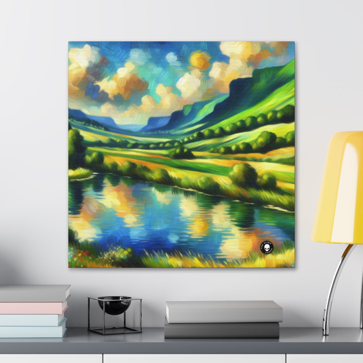 "Serenity at Sunset: An Impressionistic Meadow" - The Alien Canva Impressionism