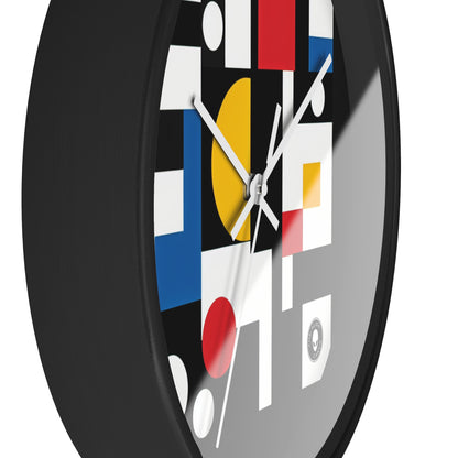 "Suprematic Harmony: Exploring Geometric Composition with Bold Colors" - The Alien Wall Clock Suprematism