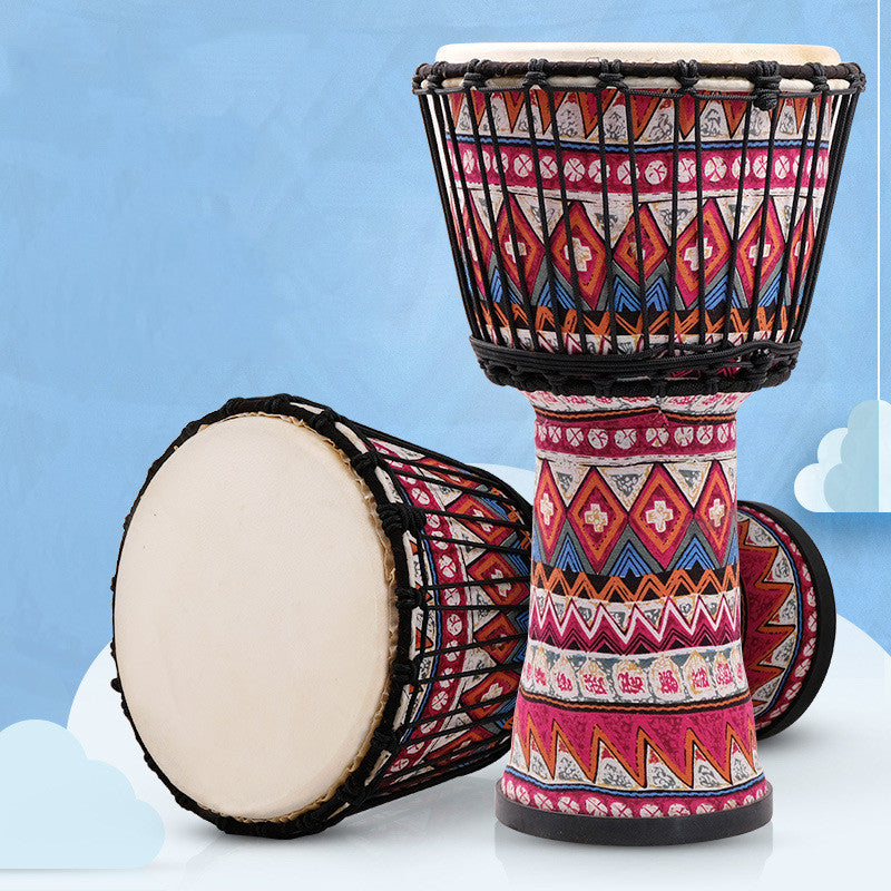 Qiangu Sheepskin African Drum Cloth Handmade Drum For Children''s Kindergarten Beginners 8 "10" Professional Yunnan Lijiang Drum