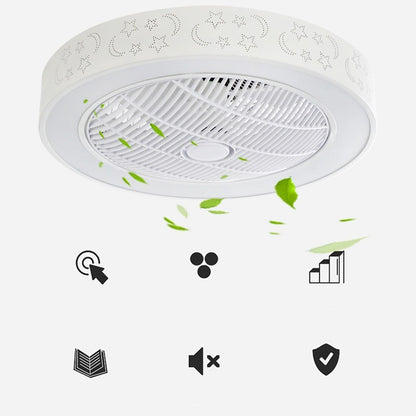 LED Invisible Fan And Chandelier In Living Bedroom And Dining Room