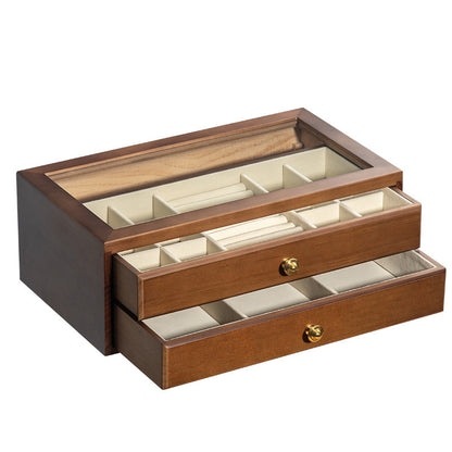 Jewelry Box Storage Box High-end Luxury Solid Wood Simplicity Multi-layer