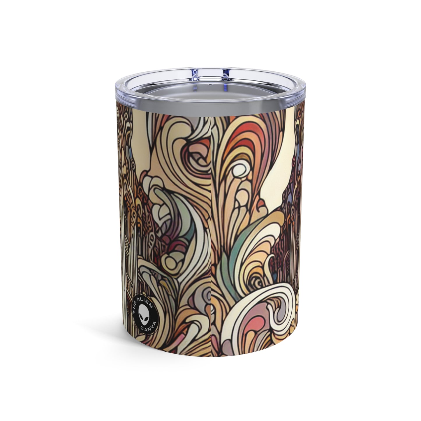 "Enchanted Seasons: Art Nouveau Forest Illustration" - The Alien Tumbler 10oz Art Nouveau