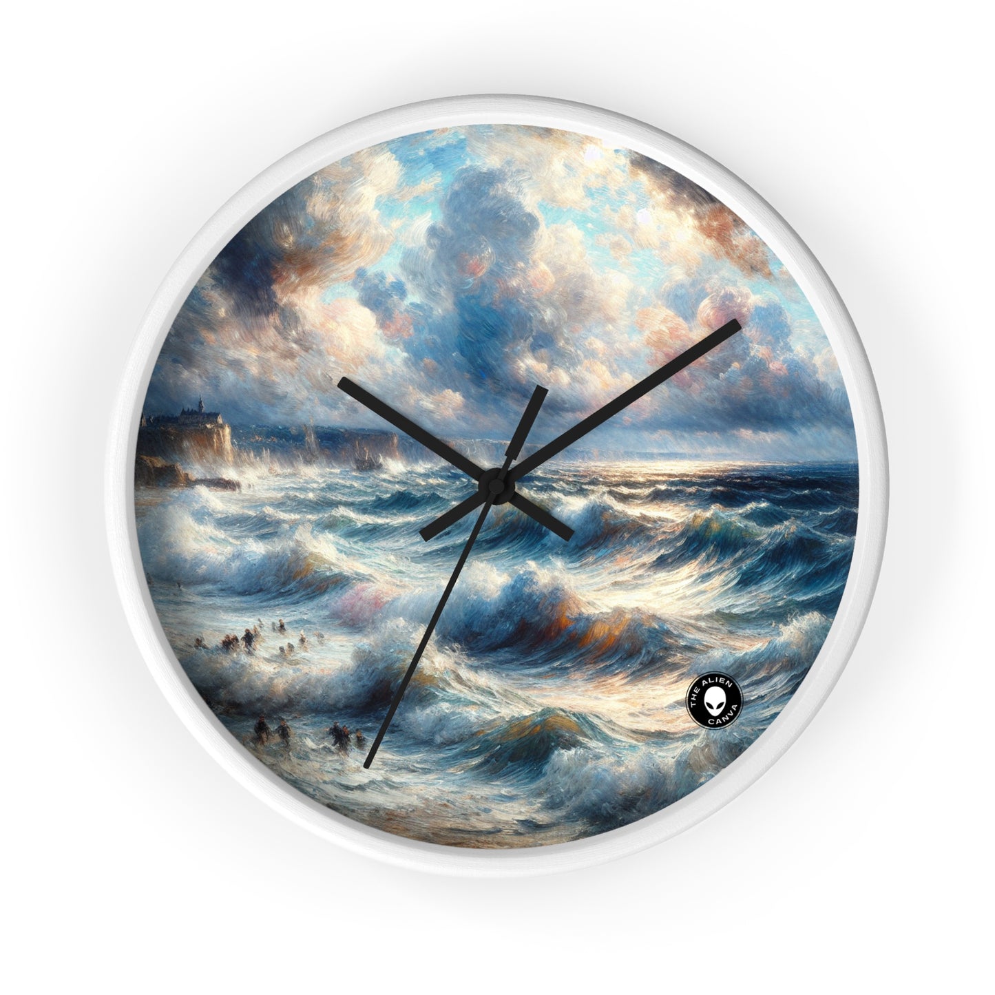 "Storm-Tossed Seas" - L'impressionnisme de l'horloge murale extraterrestre