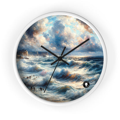 "Storm-Tossed Seas" - The Alien Wall Clock Impressionism