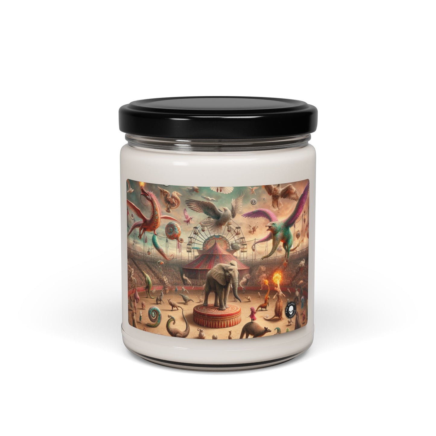 "Fantasy Circus: Where Animal Performers Entertain Mythical Attendees" - The Alien Scented Soy Candle 9oz