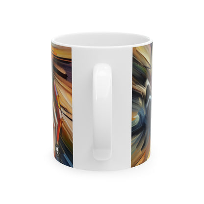 "Night Pulse: Expressions of Urban Chaos" - The Alien Ceramic Mug 11oz Expressionism