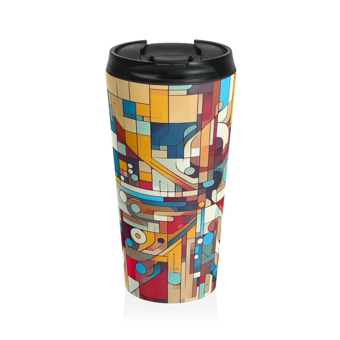 "Galactic Whirlwind: An Abstract Exploration of Cosmic Mysteries" - The Alien Stainless Steel Travel Mug Abstract Art