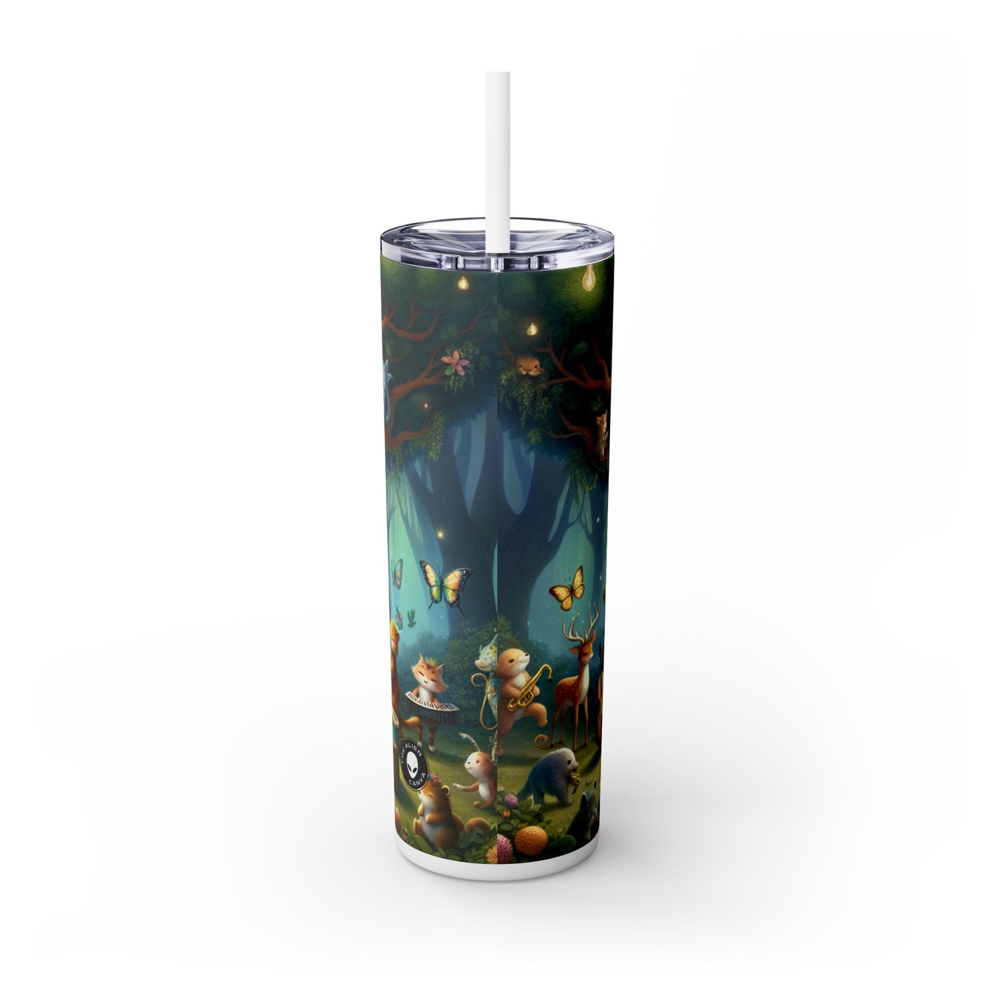 "Enchanted Forest Jam" - The Alien Maars® Skinny Tumbler with Straw 20oz