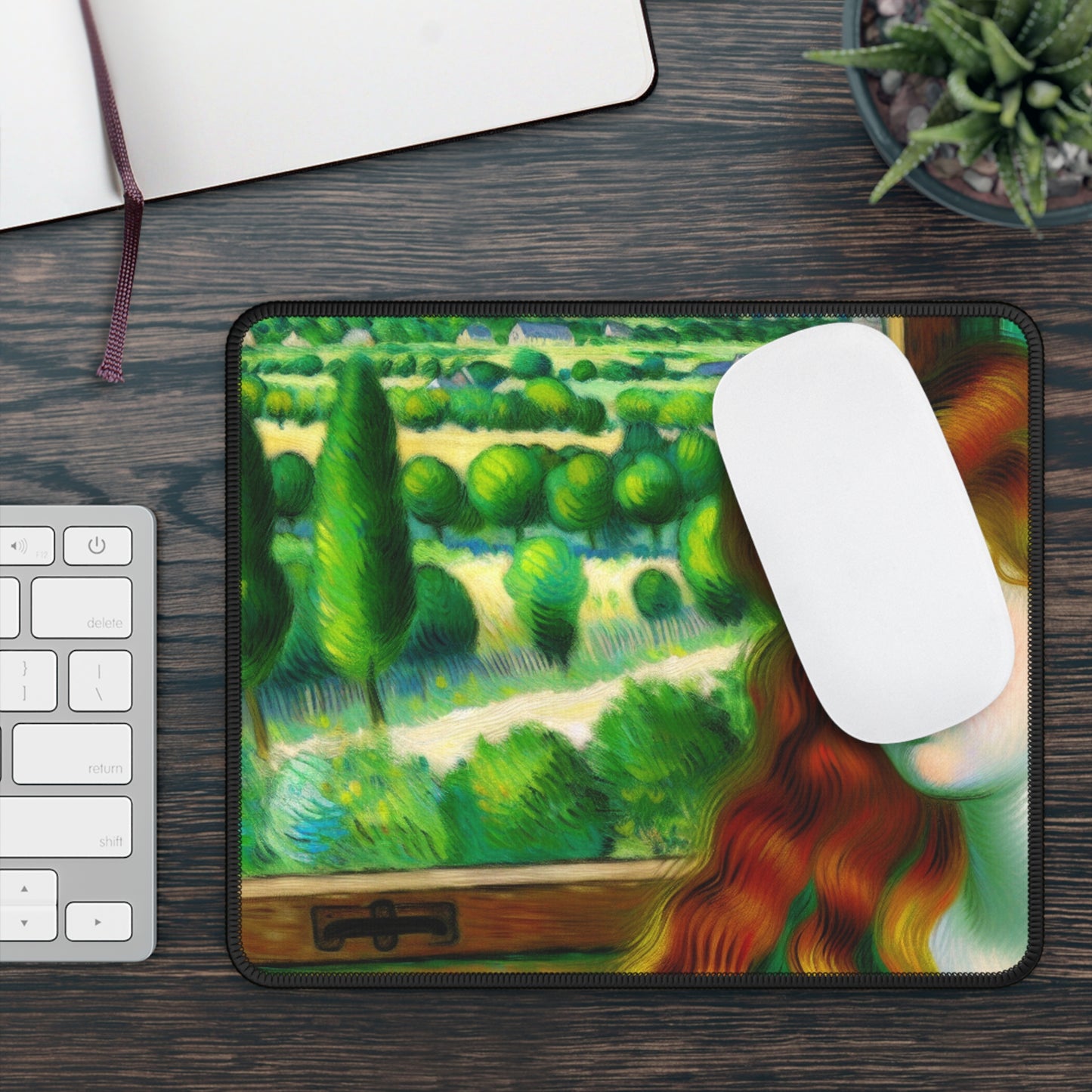 "French Countryside Escape" - The Alien Gaming Mouse Pad Post-Impressionism Style
