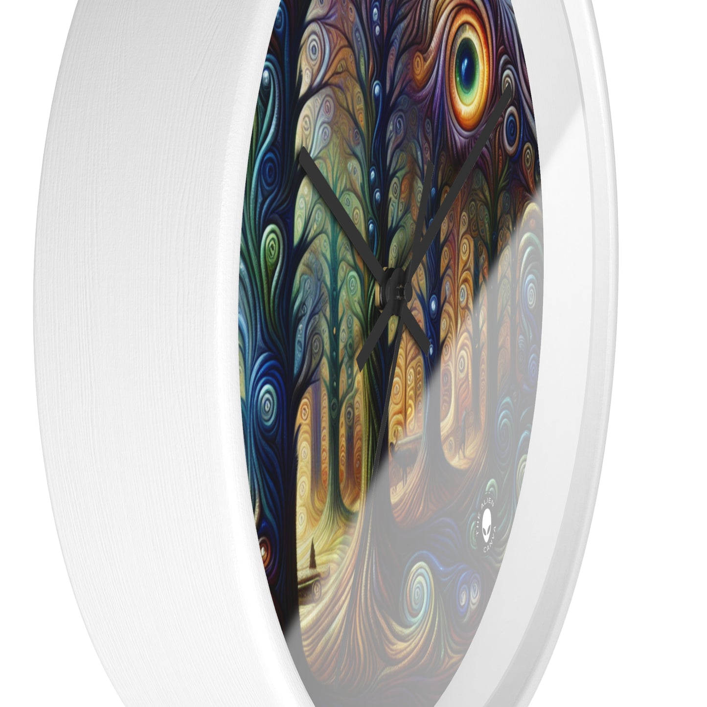 "Enchanted Rainbow Woods" - The Alien Wall Clock