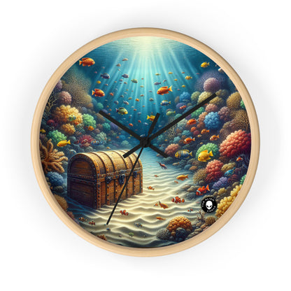 "Beneath the Waves: Treasure in the Coral Reef" - The Alien Wall Clock