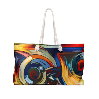 "Stormy Symphony: A Captivating Abstract Expressionist Painting" - The Alien Weekender Bag Expressionism