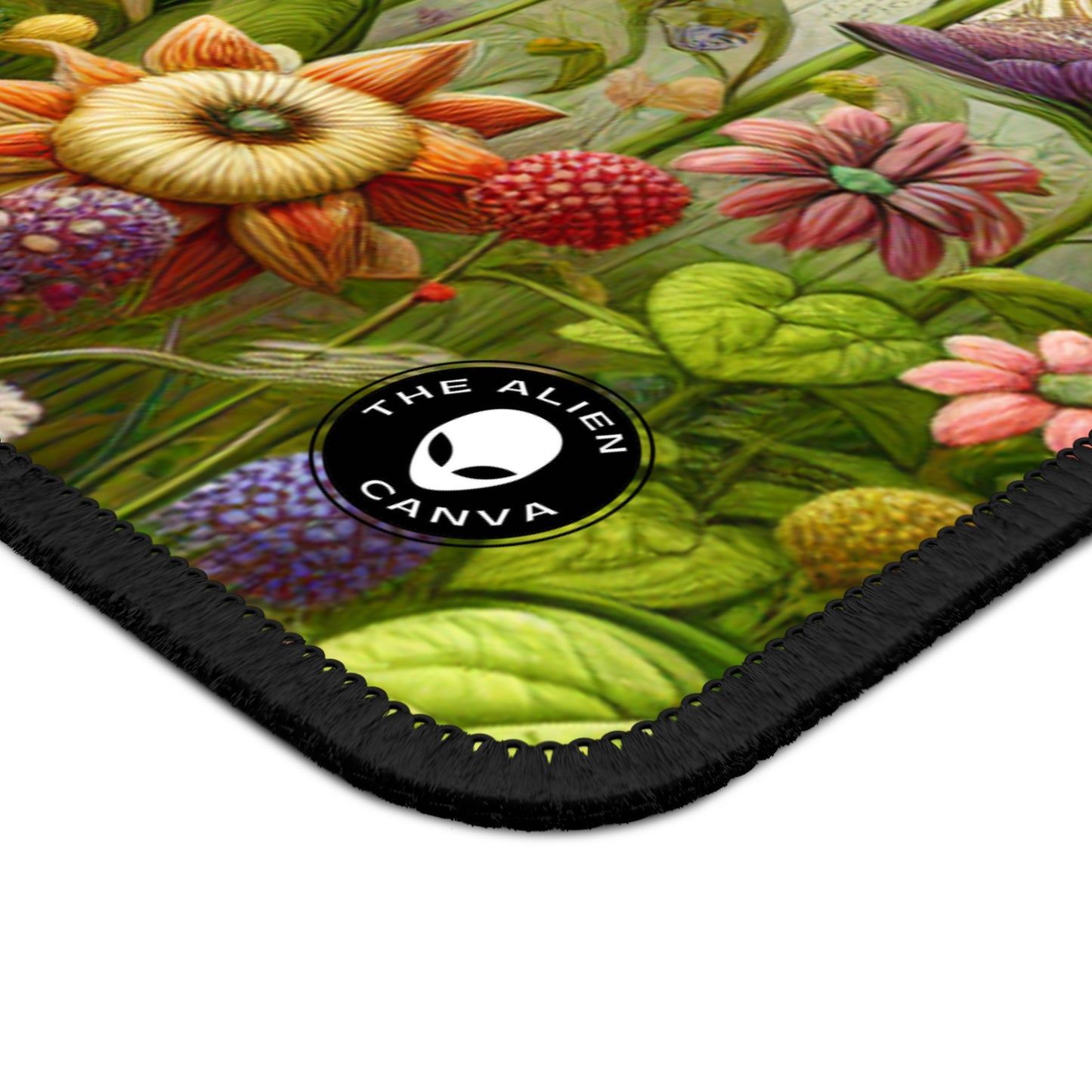 "Enchanted Garden: A Whimsical Scene" - The Alien Gaming Mouse Pad