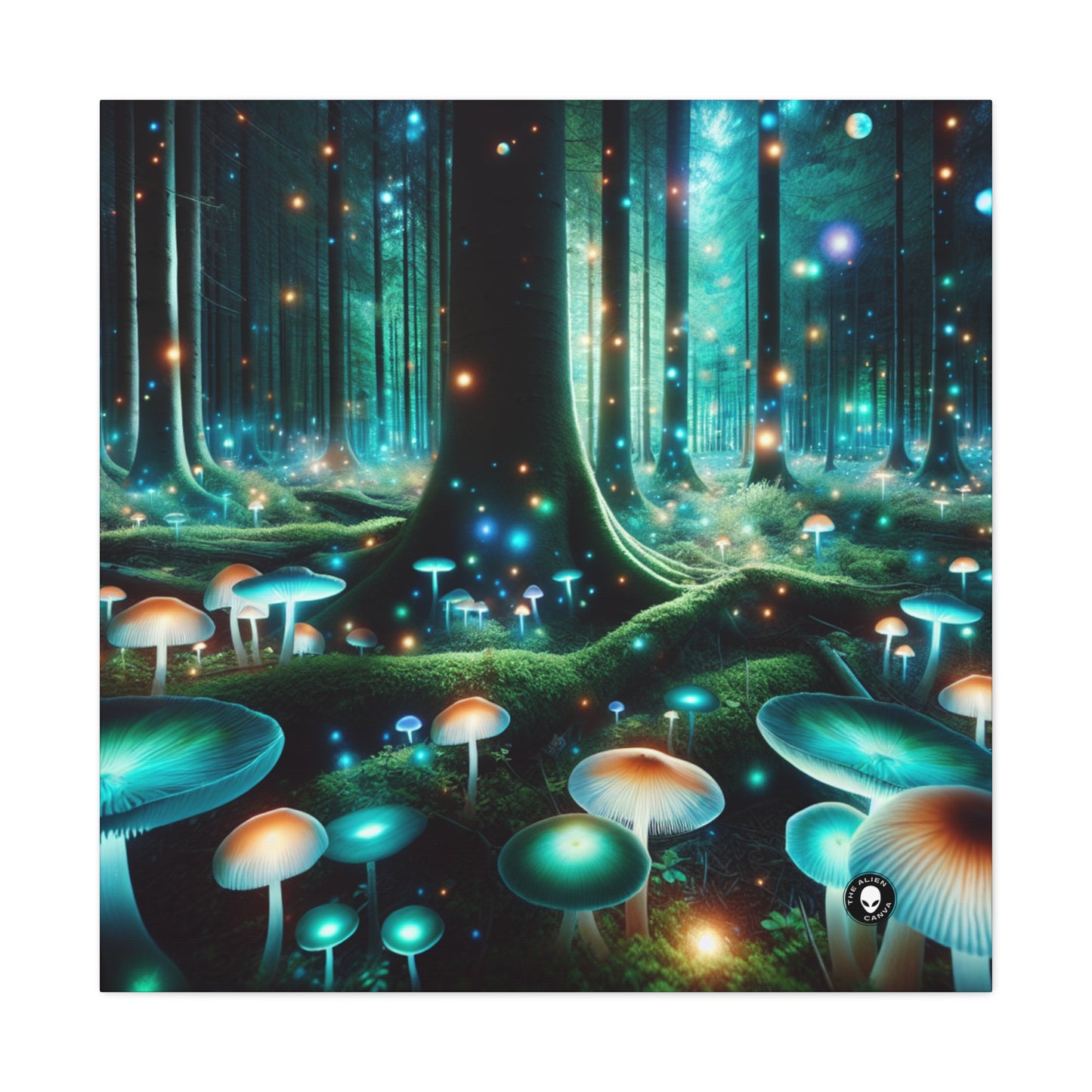 "Nuit enchantée dans la forêt fongique" - The Alien Canva