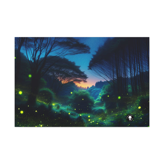 "Enchanted Night: Fireflies in the Forest" - The Alien Canva