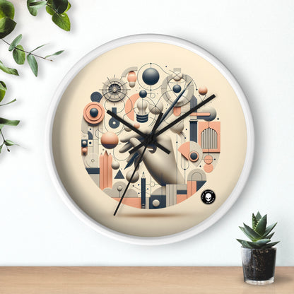 "Tech-Nature Fusion: An Artistic Exploration" - The Alien Wall Clock Conceptual Art