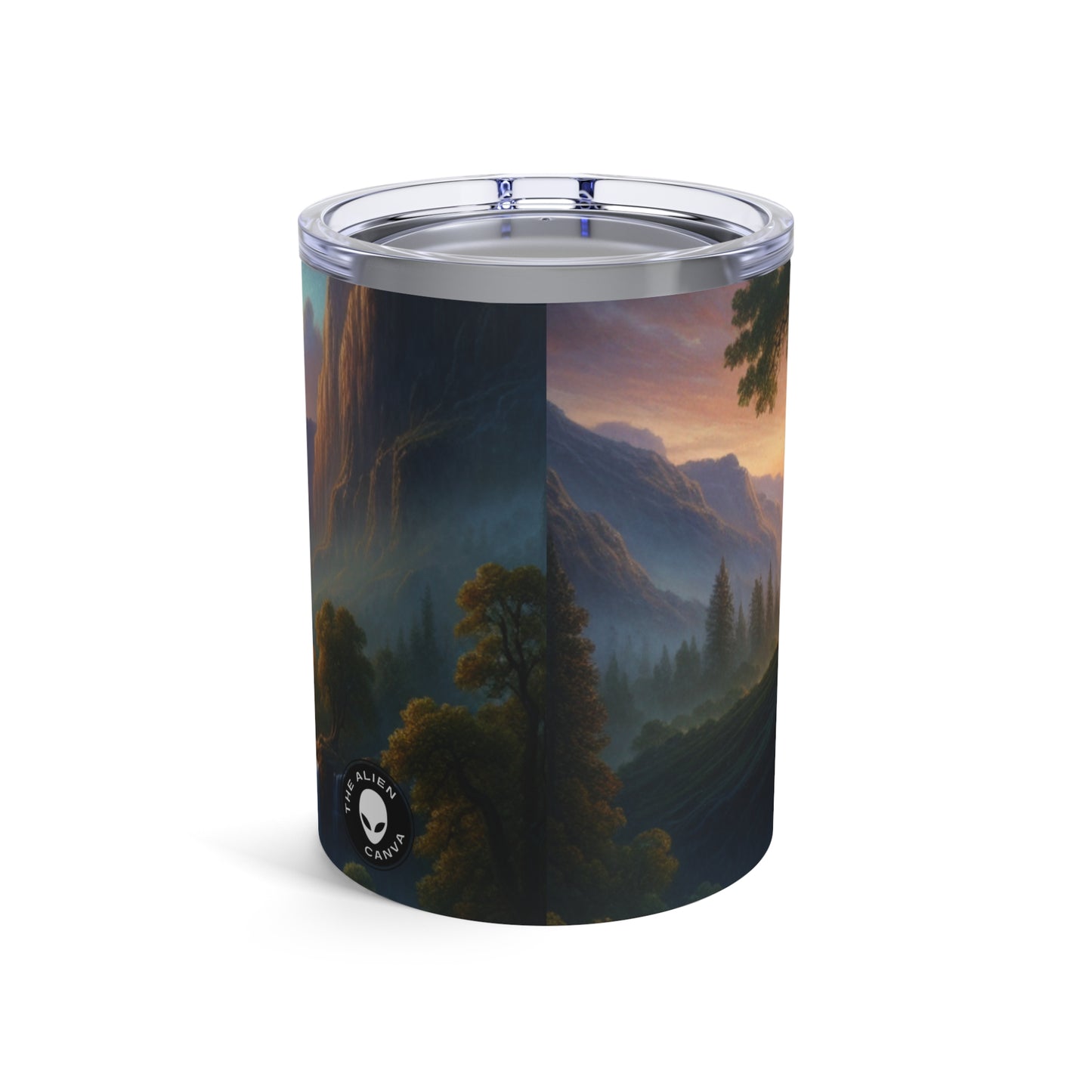 "El abrazo de la tormenta: un paisaje romántico" - The Alien Tumbler 10oz Romanticismo