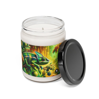 "Bois vibrants et camouflage caméléon" - La bougie de soja parfumée Alien 9oz