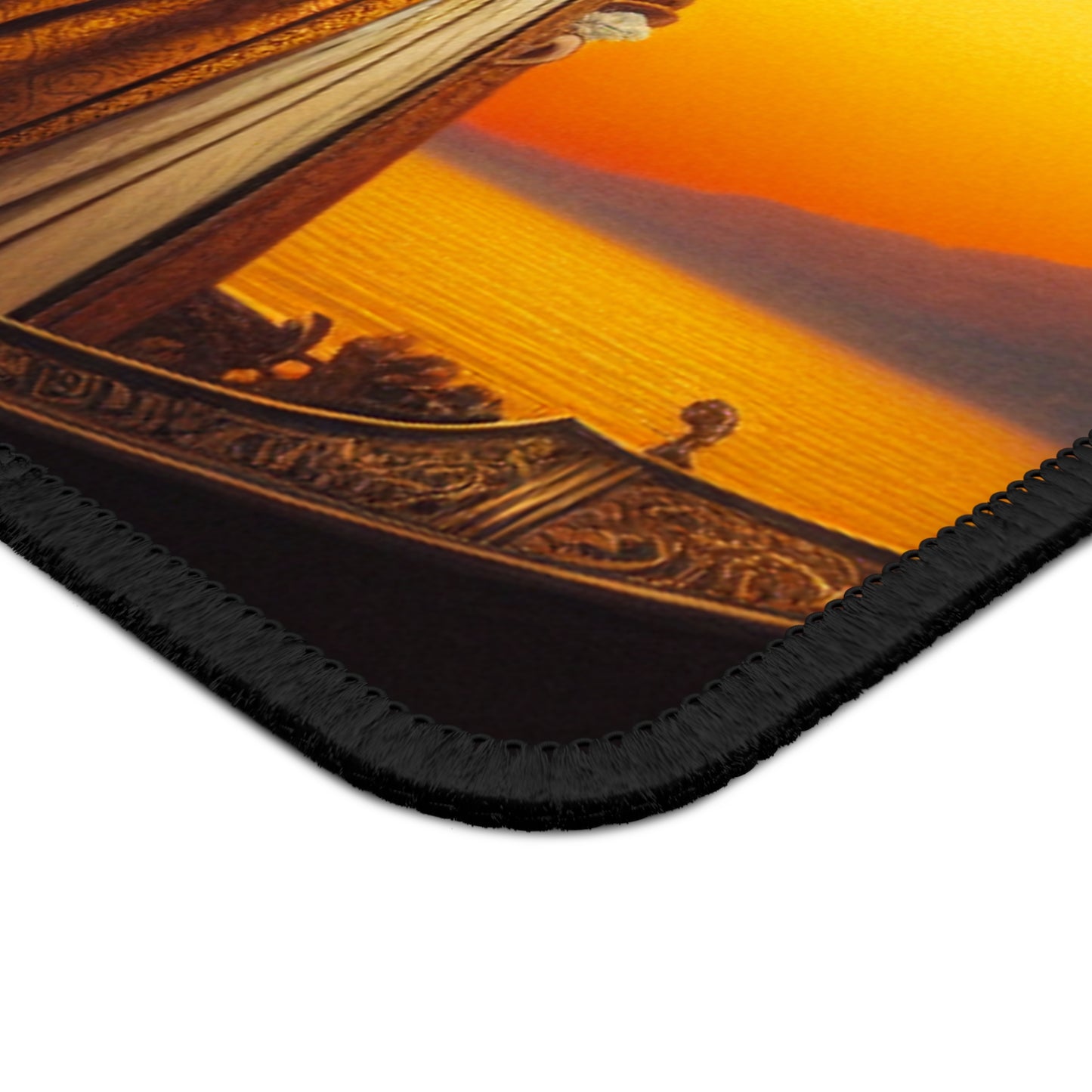 "Golden Twilight in the Italian Gondola" - The Alien Gaming Mouse Pad Renaissance Art Style