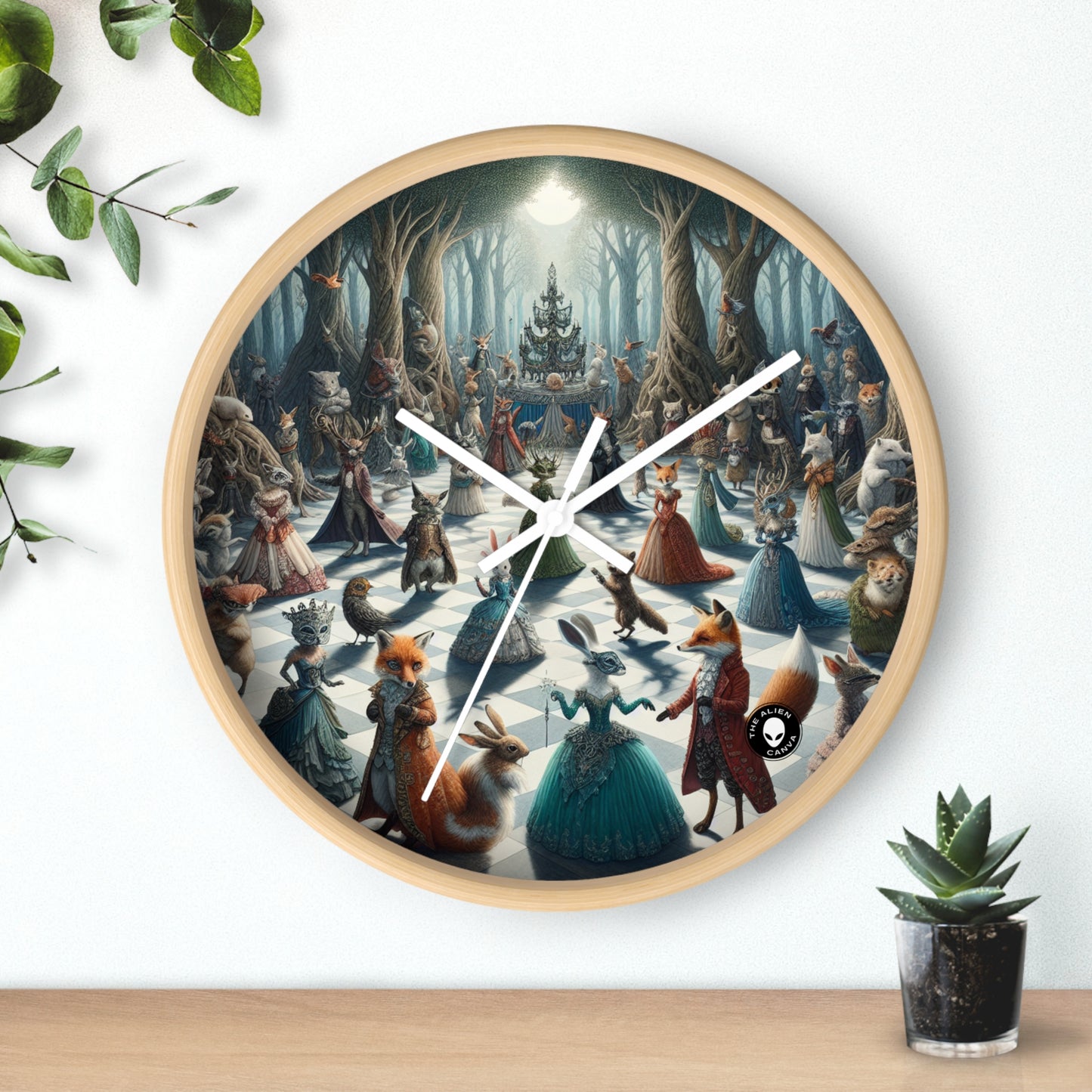 "Fanciful Creatures: Enchanted Masquerade" - The Alien Wall Clock