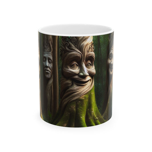 « La forêt bavarde : conversations entre les arbres » - Tasse en céramique Alien 11 oz