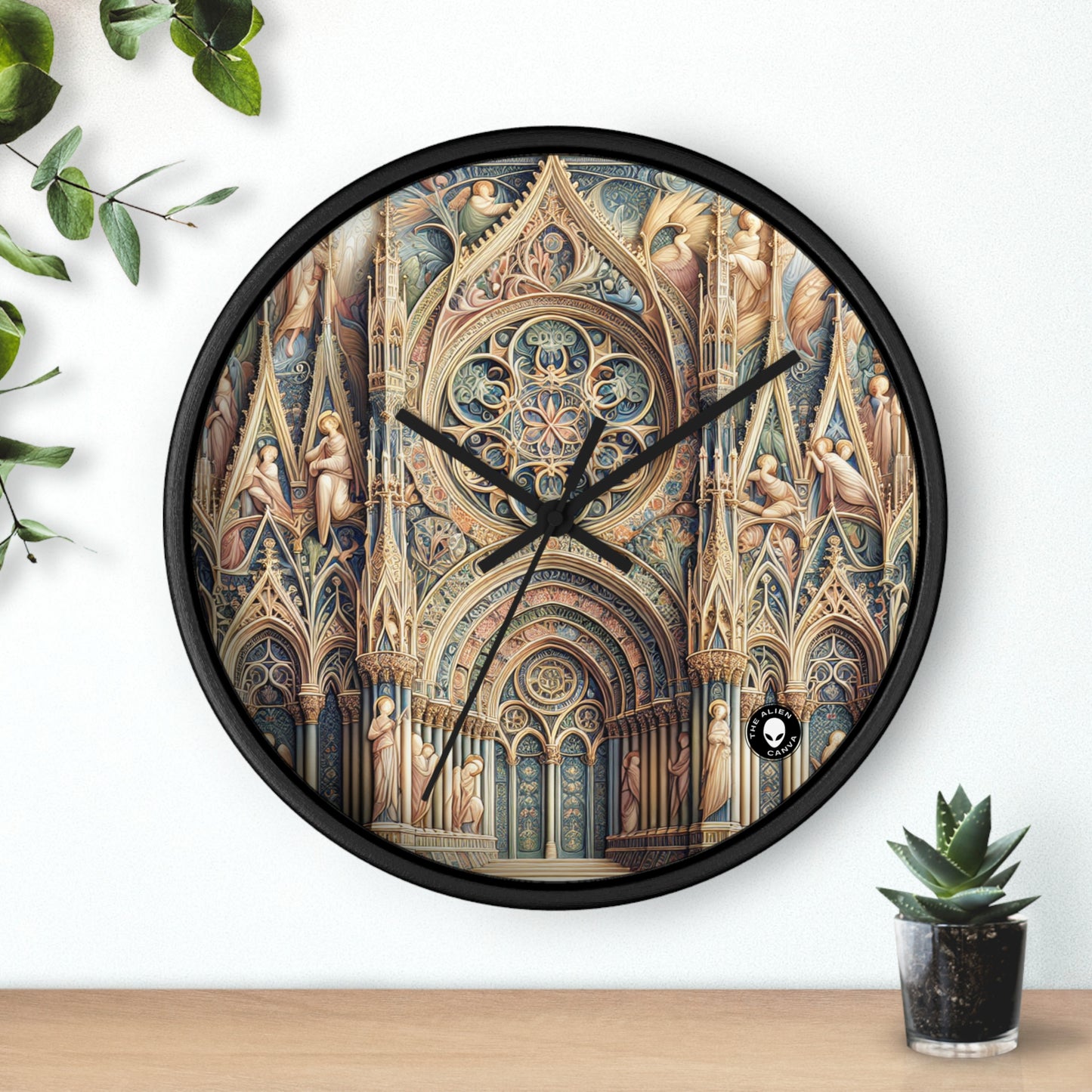 "Harmonie des Anges : Sérénade Céleste au Crépuscule" - The Alien Wall Clock International Gothic