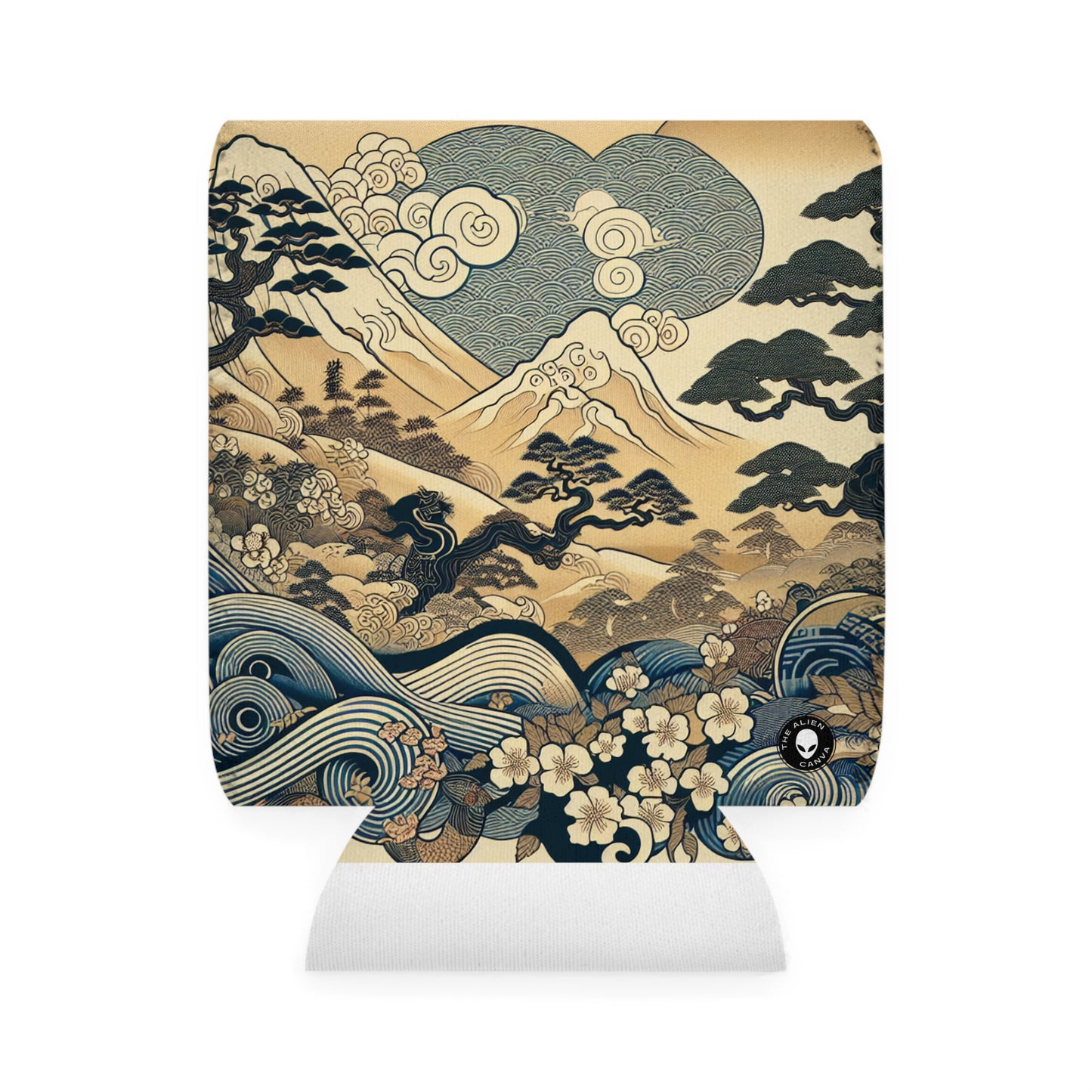 "The Festive Dreams of Edo" - The Alien Can Cooler Sleeve Ukiyo-e (Japanese Woodblock Printing)