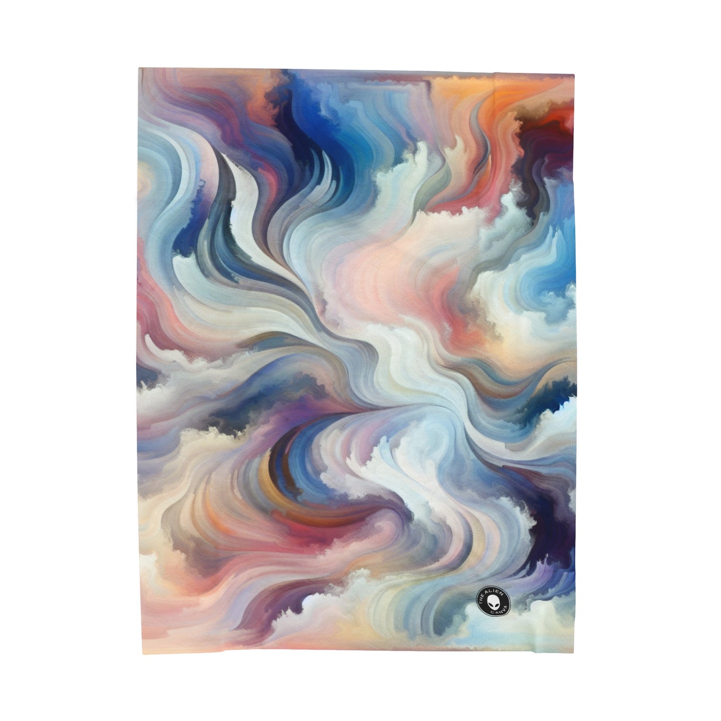 "Harmony in Nature: A Lyrical Abstraction" - The Alien Velveteen Plush Blanket Lyrical Abstraction