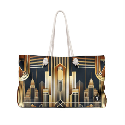 "Luxe Deco: Artistic Elegance at The Grand Hotel" - The Alien Weekender Bag Art Deco