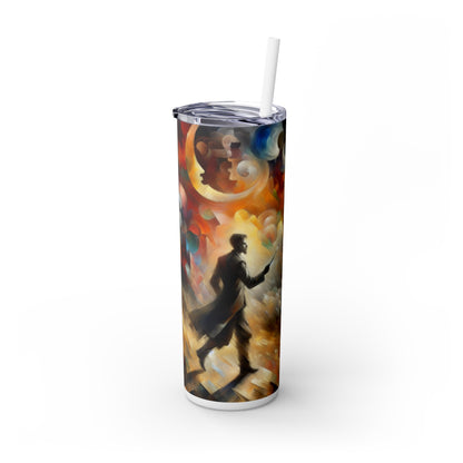 "Métamorphose dans la forêt enchantée" - The Alien Maars® Skinny Tumbler avec paille 20oz Symbolisme