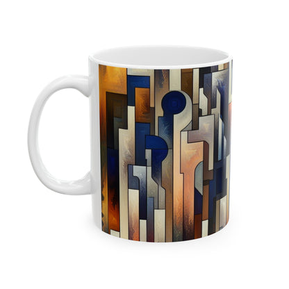 "Enigma Realms: A World of Surreal Beauty" - The Alien Ceramic Mug 11oz Metaphysical Art