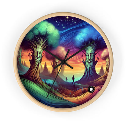 "Whispering Trees: Secrets of the Mystic Forest" - The Alien Wall Clock